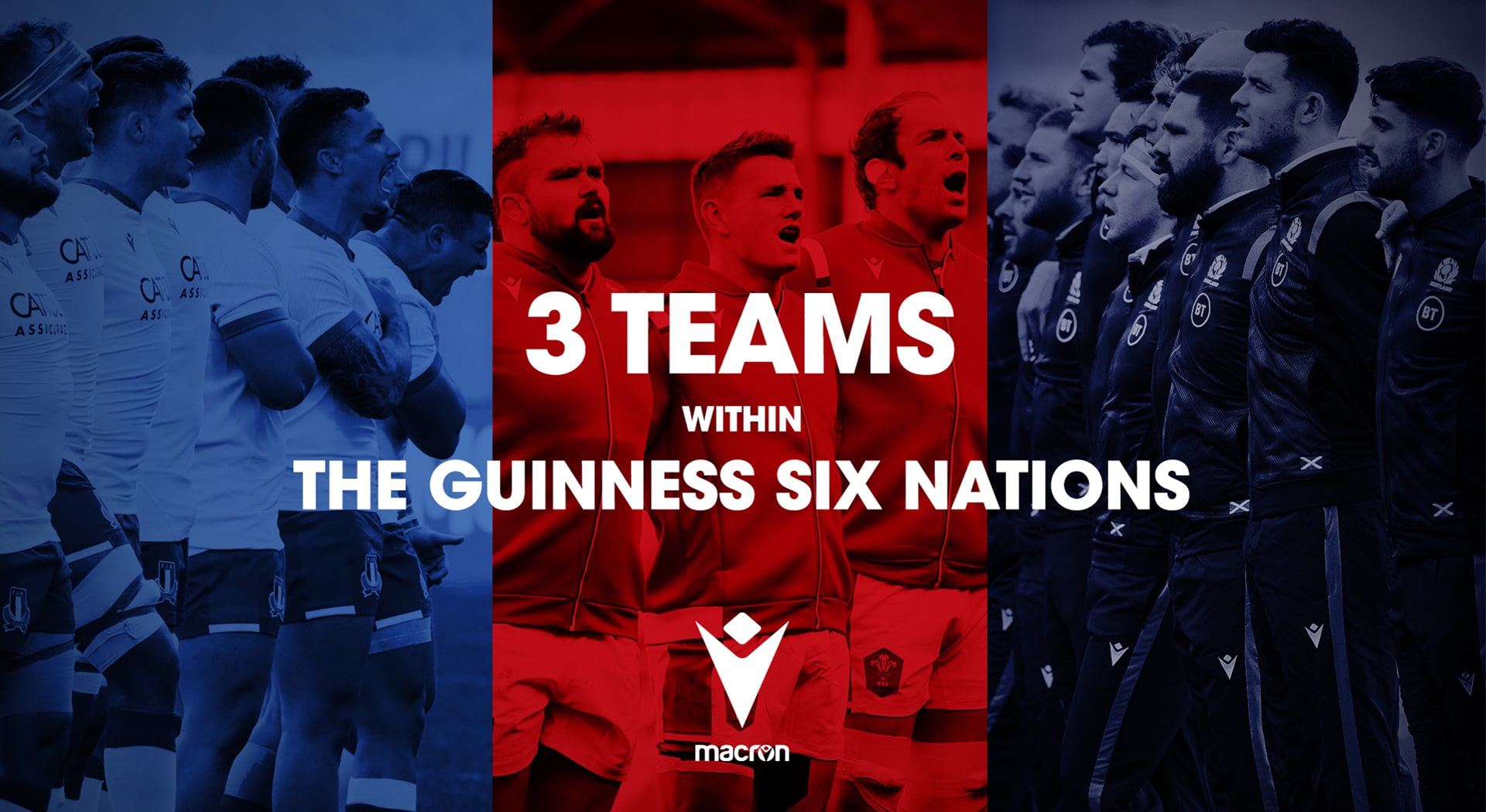 THREE MACRON NATIONAL TEAMS AT THE GUINNES SIX NATIONS 2021
